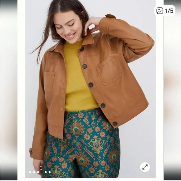 Anthropologie Faux Leather Jacket - Picture 3 of 12